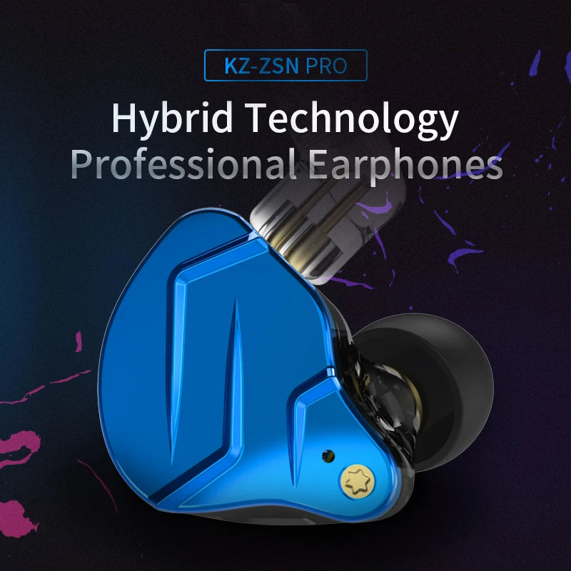 KZ ZSN PRO 1BA+1DD Hybrid In Ear  Earphone