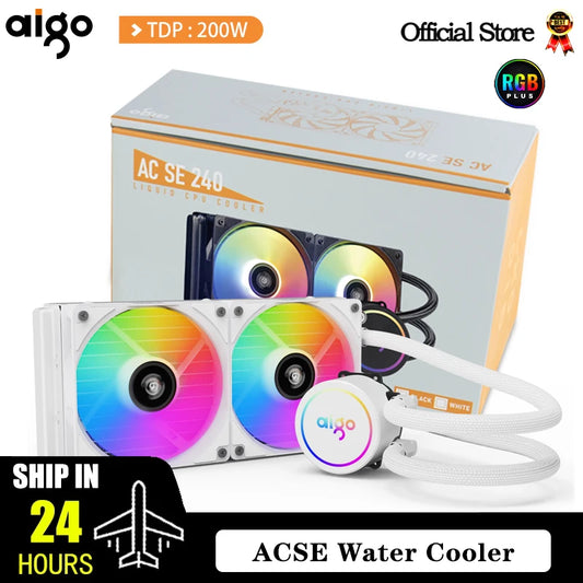 AIO Water CPU  Cooler 240 mm RGB Fans