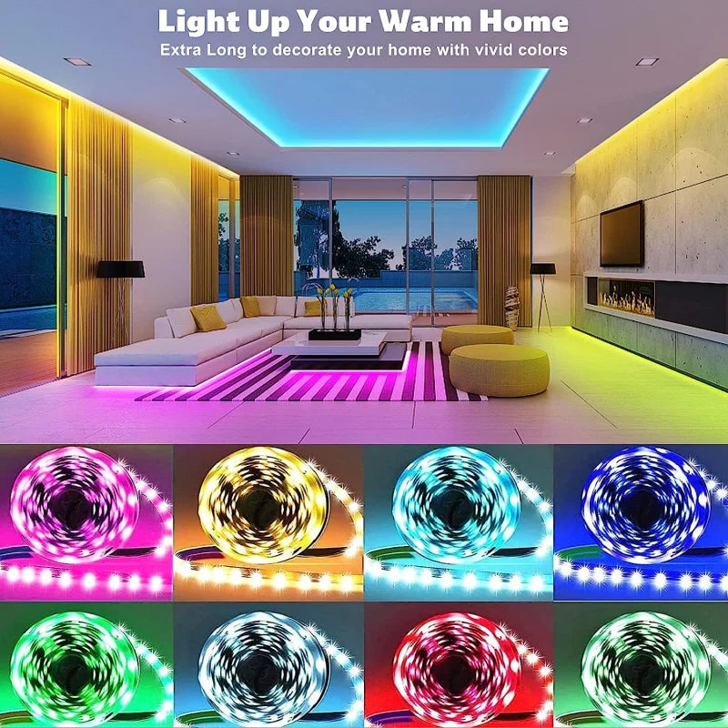 Led Strip Lights 5050 RGB LED Light Smart APP Control for TV Backlight Christmas Party Home Decor Lighting Ribbon Tape for Room