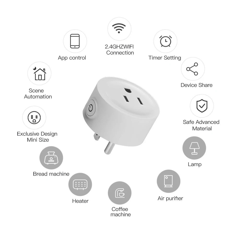 Tuya Wifi Smart Plug USA Socket